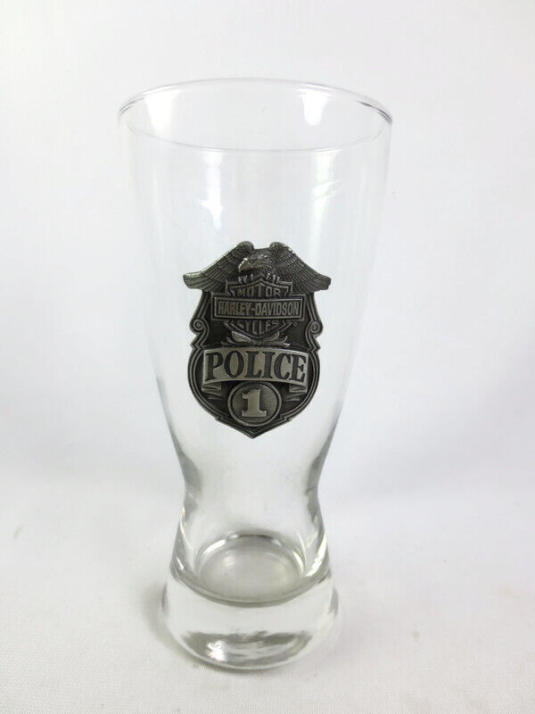 Harley-Davidson Pewter Police Badge Pilsner Tall Beer Glass – Paradise ...