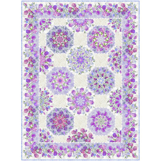 Ethereal Kaleidoscope Quilt Kit - Lavender by Jason Yenter