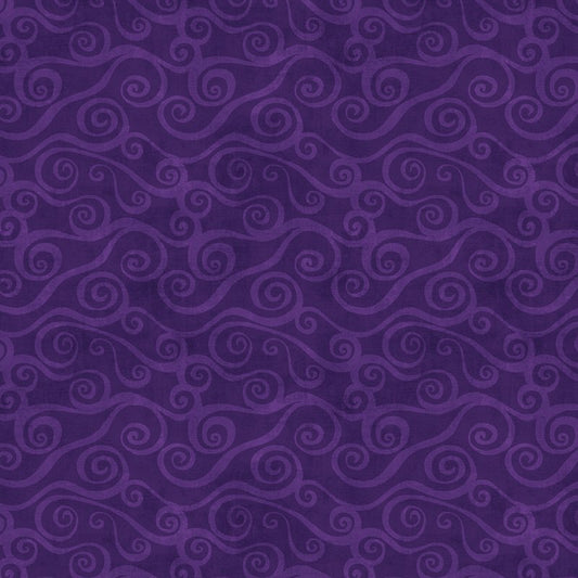 108" Swirly Scroll - Purple by Wilmington Prints