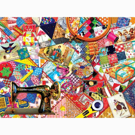 Puzzle - Quilting - 1000 Piece Jigsaw Puzzle - Art by Kate Ward Thacker