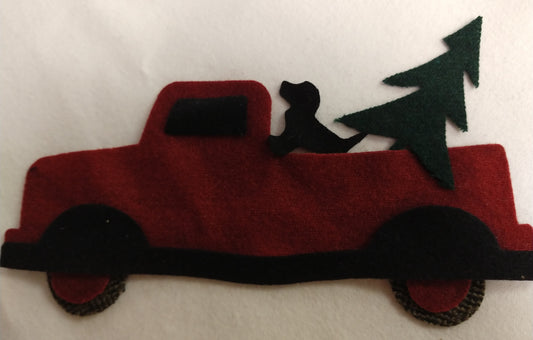 Applique - Red Truck Wool Set