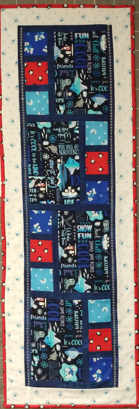 Arctic Friends Winter Table Runner Kit and Cut Loose Pattern