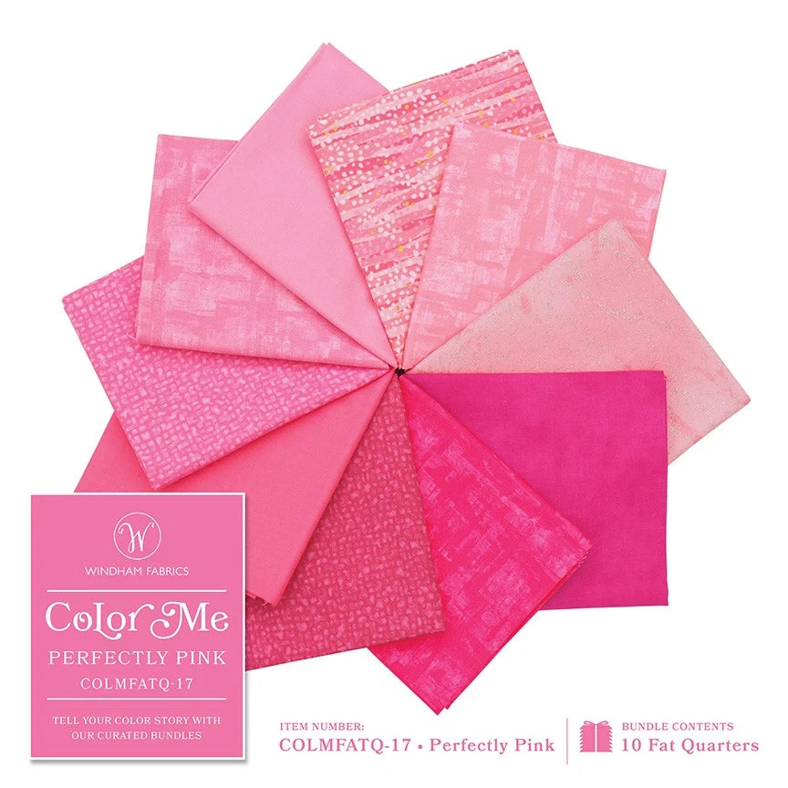 Color Me Perfectly Pink - Pkg of 10 Fat Quarters by Windham Fabrics