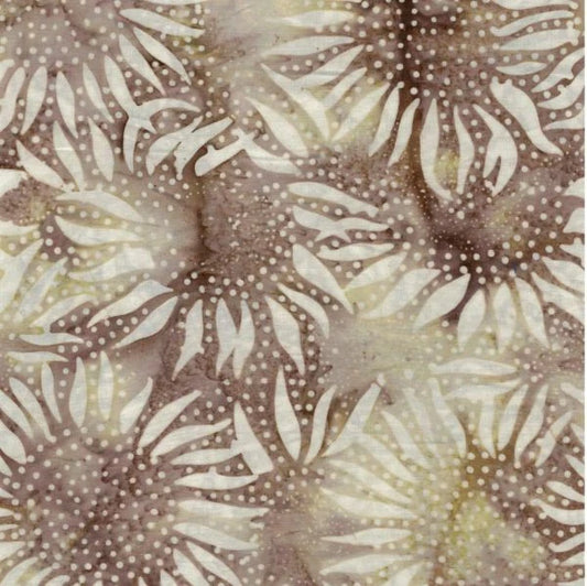 Bali Batik - Biscuit Sunflower 884-563 by Hoffman Fabrics