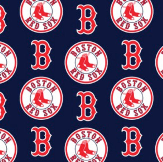 Boston Red Sox - Navy Background - MLB Cotton Fabric