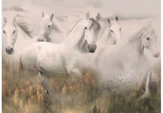 Call of the Wild Spirit Horse Digital Print Panel by Hoffman Fabrics