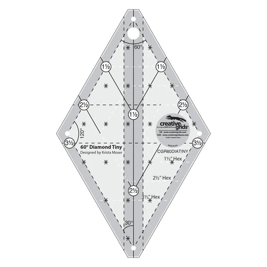 Creative Grids - 60 Degree Tiny Diamond Ruler