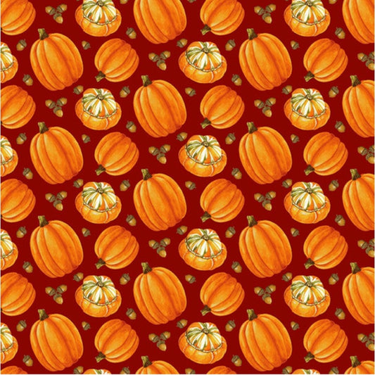 Turkey Talk - Pumpkins and Acorns 737 83 by Henry Glass & Co.