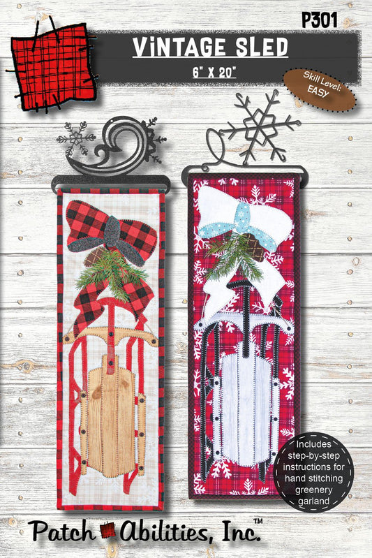 Patch Abilities - Vintage Sled - Hanger, Pattern, Buttons