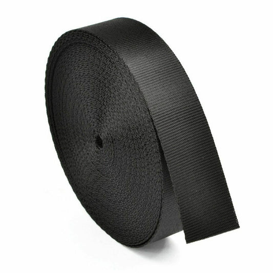 Nylon Strapping for Bags - Black 1" Wide