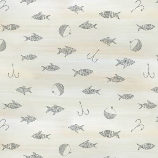 Lake Escape - Fish and Lures by  P&B Textiles