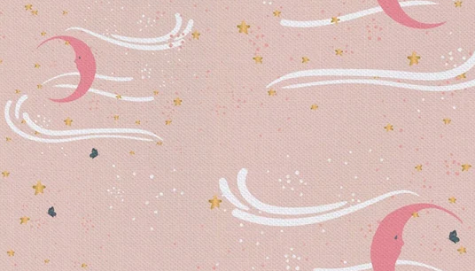 Camelot Fabrics Stardust&Moon Pink/Pink 100% cotton 42"