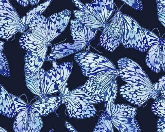 Feathered Beauty - Butterfly Dark by Kate Ward Thacker fby Springs Creative Fabric