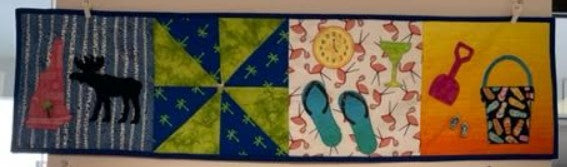 Row by Row Block (Quilter's Trek) - True Blue Challenge - 2021-PATTERN ONLY