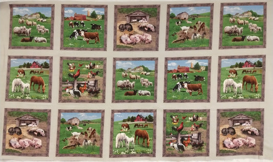 Farm Animals Panel by Elizabeth's Studio