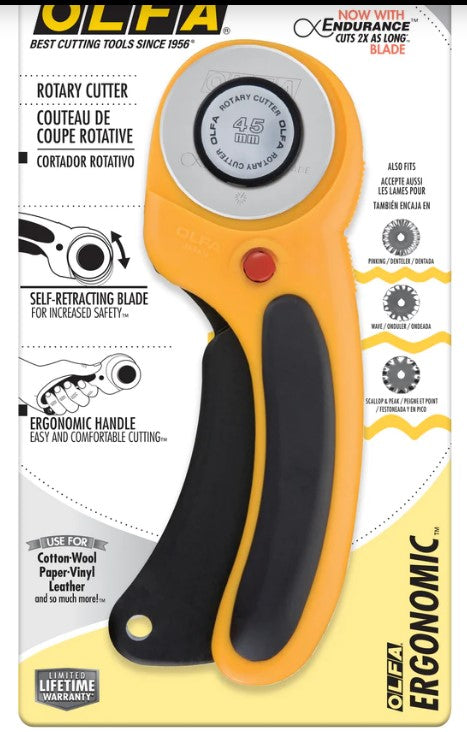 Olfa - 45mm Ergonomic Rotary Cutter