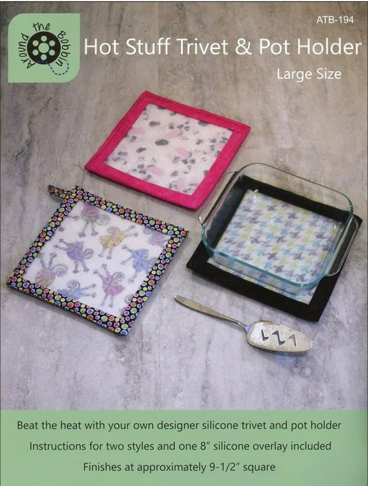 Silicone Hot Stuff Trivet & Pot Holder by Around the Bobbin-Large Size