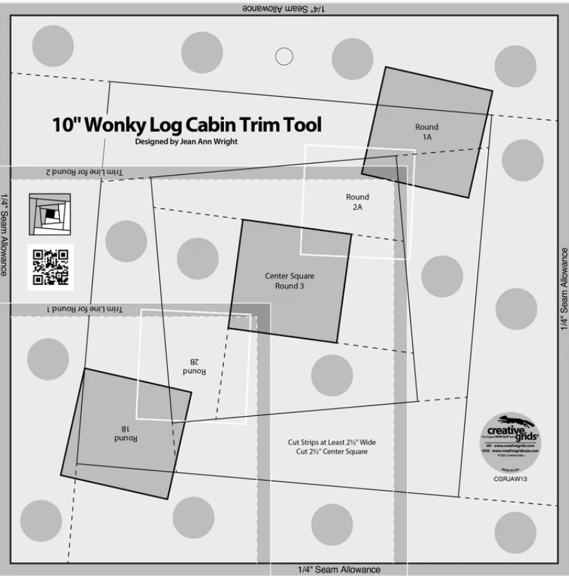 Wonky Log Cabin Trim Tool 10" by Creative Grids
